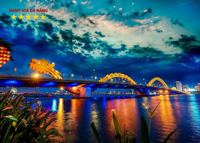 Cầu Rồng Đà Nẵng về đêm